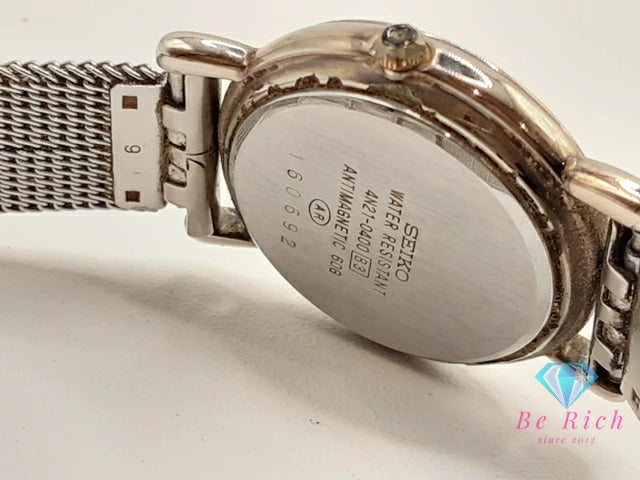 セイコー SEIKO エクセリーヌ レディース 腕時計 4N21-0400 シルバー SSアナログ クォーツ QZ ウォッチ EXELINE 【中古】【送料無料】 ht6350