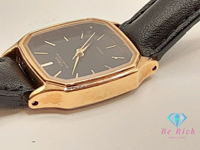 シチズン CITIZEN フォルマ レディース 腕時計 2931-296052 スクエア 黒 ブラック SS レザー ブレス アナログ クォーツ QZ ウォッチ FORMA 【中古】【送料無料】 ht6351