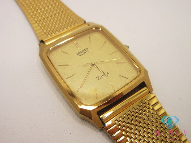 セイコー SEIKO Dolce ドルチェ 超硬 ケース ユニセックス ボーイズ 腕時計 7731-5040 スクエア ゴールド SS GP ブレス アナログ クォーツ QZ ウォッチ メンズ レディース 【中古】【送料無料】 ht6470