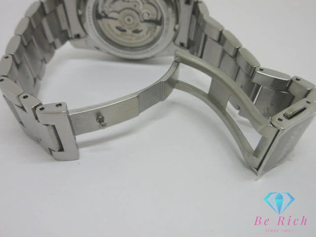 美品 セイコー SEIKO ブライツ メカニカル クロノグラフ デイト メンズ 腕時計 SDGZ006 8R28-00R0 黒 ブラック シルバー SS ブレス アナログ 自動巻き オートマ AT ウォッチ Brightz 【中古】【送料無料】 ht6605