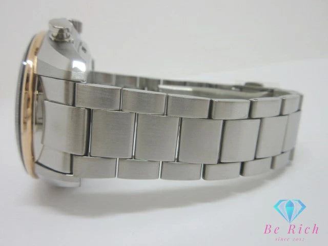 美品 セイコー SEIKO ブライツ メカニカル クロノグラフ デイト メンズ 腕時計 SDGZ006 8R28-00R0 黒 ブラック シルバー SS ブレス アナログ 自動巻き オートマ AT ウォッチ Brightz 【中古】【送料無料】 ht6605