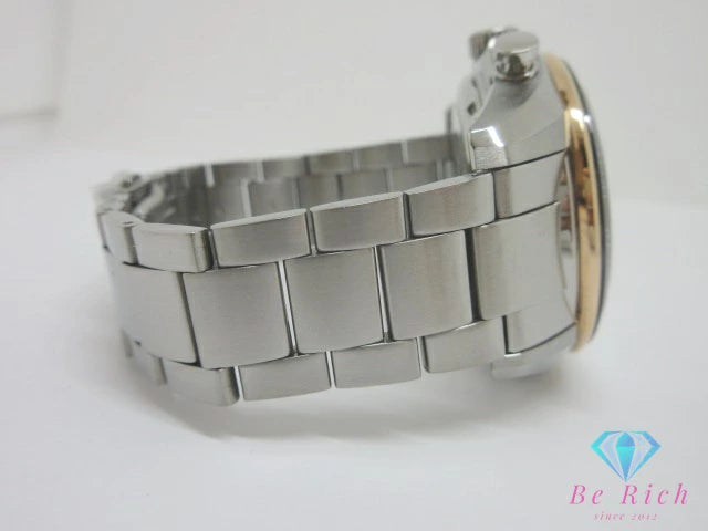 美品 セイコー SEIKO ブライツ メカニカル クロノグラフ デイト メンズ 腕時計 SDGZ006 8R28-00R0 黒 ブラック シルバー SS ブレス アナログ 自動巻き オートマ AT ウォッチ Brightz 【中古】【送料無料】 ht6605
