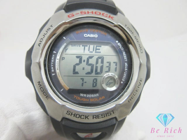 カシオ CASIO G-SHOCK The G メンズ 腕時計 GE-700J 電波 ソーラー ブラック 黒 樹脂 SS デジタル クォーツ QZ ウォッチ Gショック ジーショック ウェーブセプター WAVE CEPTOR 【中古】【送料無料】 ht6608