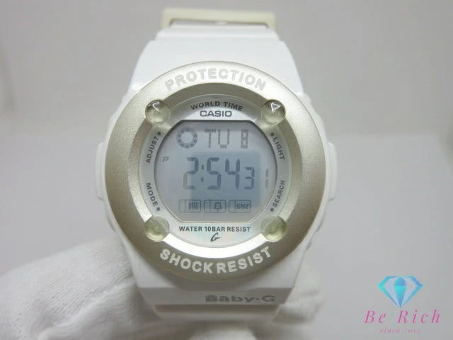 カシオ CASIO Baby-G レディース 腕時計 BG-1320 白 ホワイト 樹脂 ラバー ブレス デジタル クォーツ QZ ウォッチ G-SHOCK ベビー ジー【中古】【送料無料】ht6610
