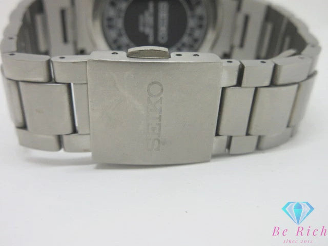 セイコー SEIKO ブライツ ワールドタイム ソーラー 電波 メンズ 腕時計 デイト SAGA159 8B54-0BB0 黒 ブラック シルバー チタニウム チタン ブレス アナログ クォーツ QZ ウォッチ BRIGHTZ 【中古】【送料無料】 ht6619