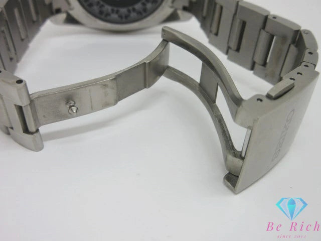 セイコー SEIKO ブライツ ワールドタイム ソーラー 電波 メンズ 腕時計 デイト SAGA159 8B54-0BB0 黒 ブラック シルバー チタニウム チタン ブレス アナログ クォーツ QZ ウォッチ BRIGHTZ 【中古】【送料無料】 ht6619