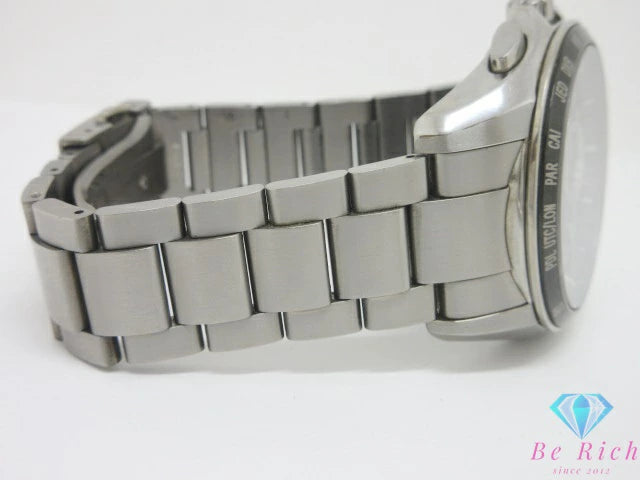 セイコー SEIKO ブライツ ワールドタイム ソーラー 電波 メンズ 腕時計 デイト SAGA159 8B54-0BB0 黒 ブラック シルバー チタニウム チタン ブレス アナログ クォーツ QZ ウォッチ BRIGHTZ 【中古】【送料無料】 ht6619