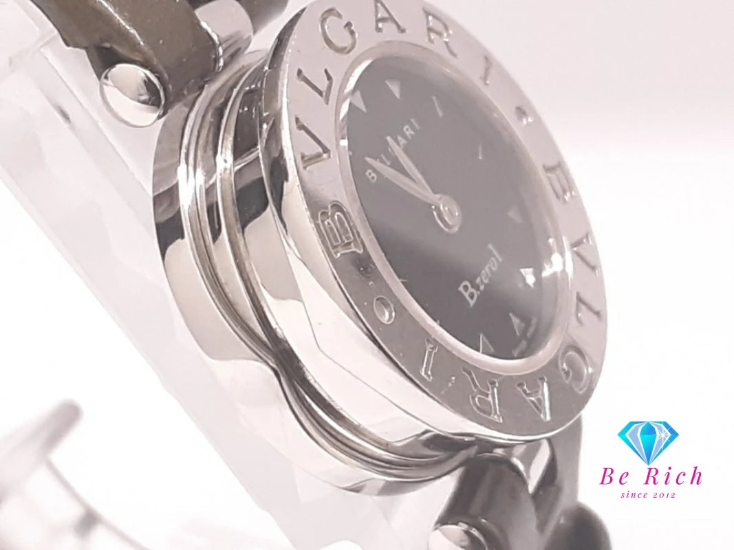 ブルガリ BVLGARI B-zero1 レディース 腕時計 BZ 22 S 黒 ブラック カーキ グリーン 緑 SS レザー ブレス ロゴ アナログ クォーツ QZ ウォッチ ビーゼロワン 【中古】【送料無料】 bt3478