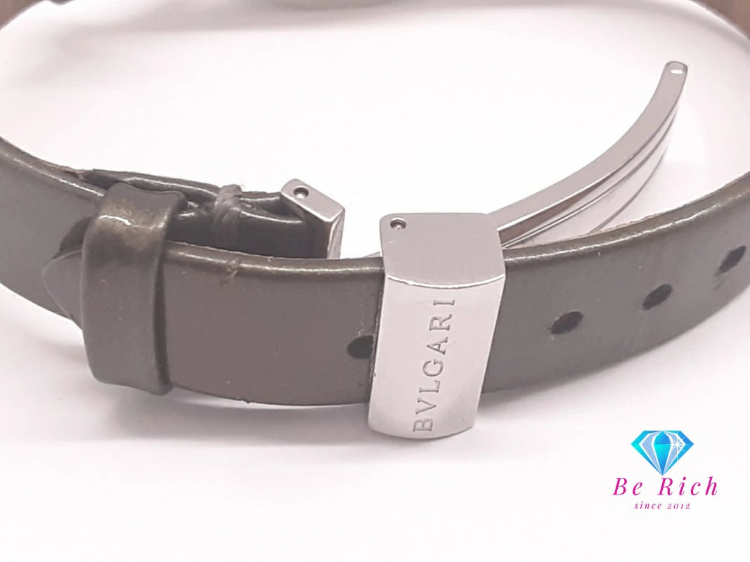 ブルガリ BVLGARI B-zero1 レディース 腕時計 BZ 22 S 黒 ブラック カーキ グリーン 緑 SS レザー ブレス ロゴ アナログ クォーツ QZ ウォッチ ビーゼロワン 【中古】【送料無料】 bt3478