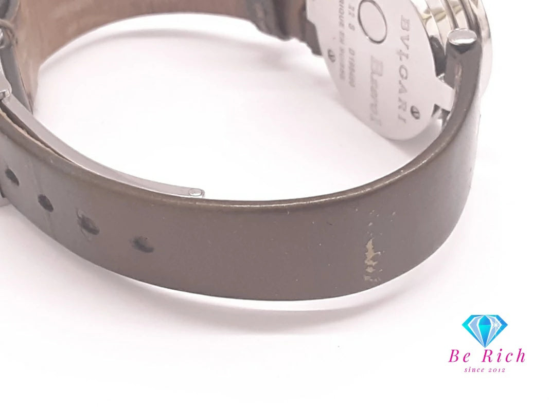 ブルガリ BVLGARI B-zero1 レディース 腕時計 BZ 22 S 黒 ブラック カーキ グリーン 緑 SS レザー ブレス ロゴ アナログ クォーツ QZ ウォッチ ビーゼロワン 【中古】【送料無料】 bt3478