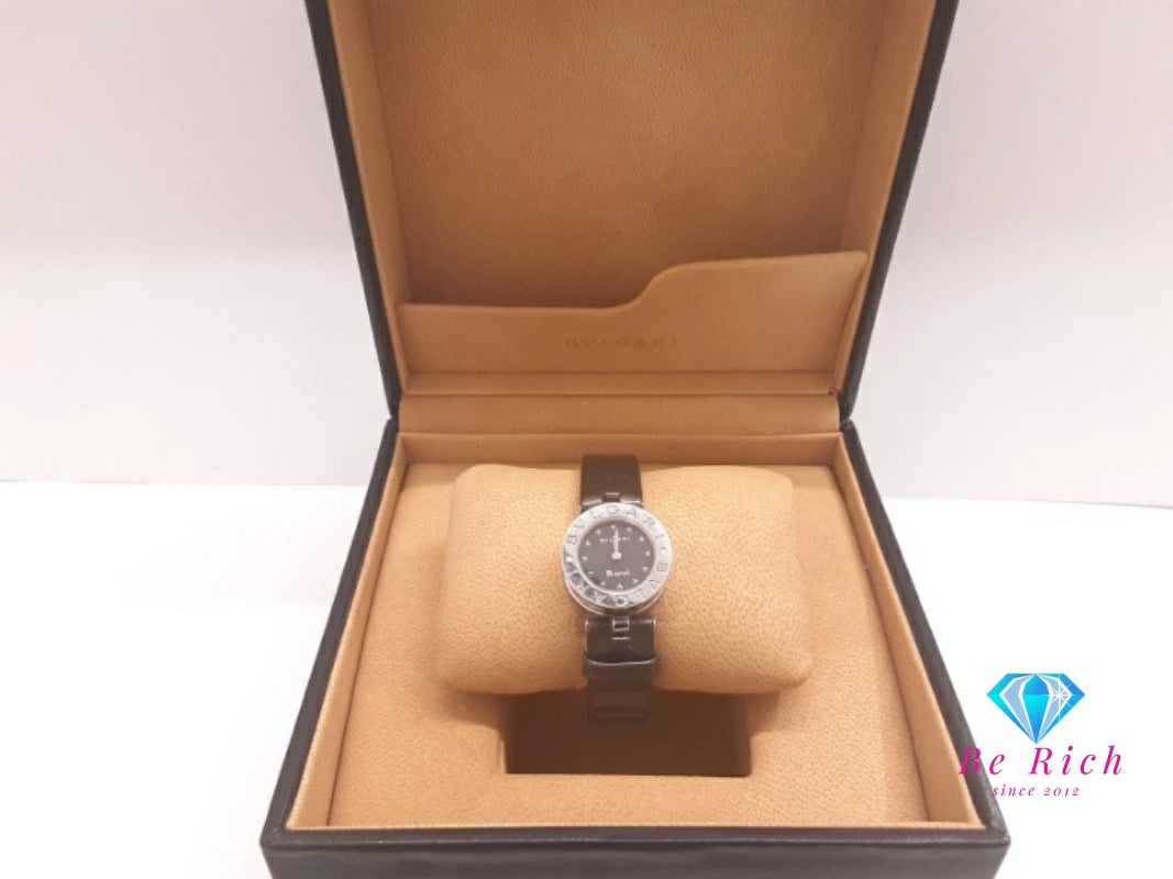 ブルガリ BVLGARI B-zero1 レディース 腕時計 BZ 22 S 黒 ブラック カーキ グリーン 緑 SS レザー ブレス ロゴ アナログ クォーツ QZ ウォッチ ビーゼロワン 【中古】【送料無料】 bt3478