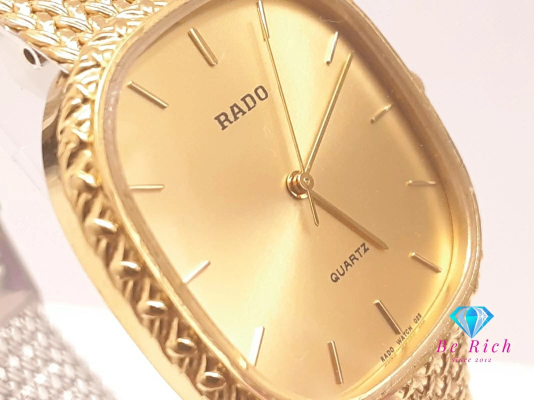 ラドー RADO エレガンス レディース 腕時計 132.9553.2 スクエア ゴールド SS GP ブレス アナログ クォーツ QZ ファッション ウォッチ 時計 【中古】【送料無料】 bt3462