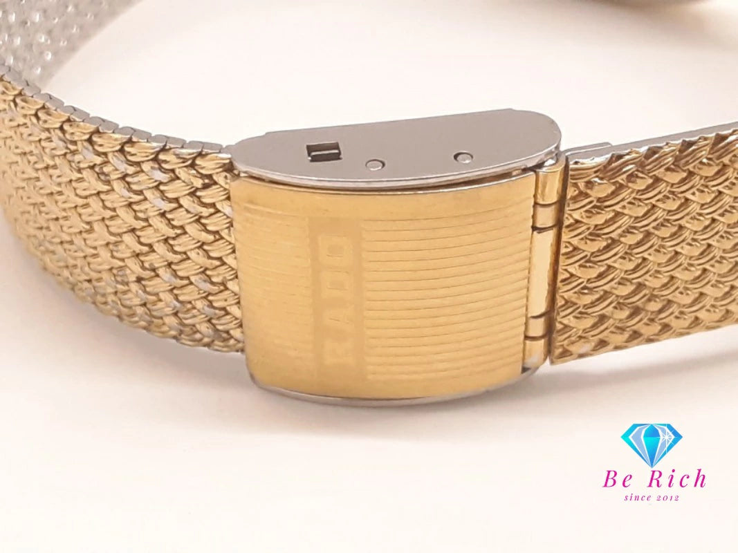 ラドー RADO エレガンス レディース 腕時計 132.9553.2 スクエア ゴールド SS GP ブレス アナログ クォーツ QZ ファッション ウォッチ 時計 【中古】【送料無料】 bt3462