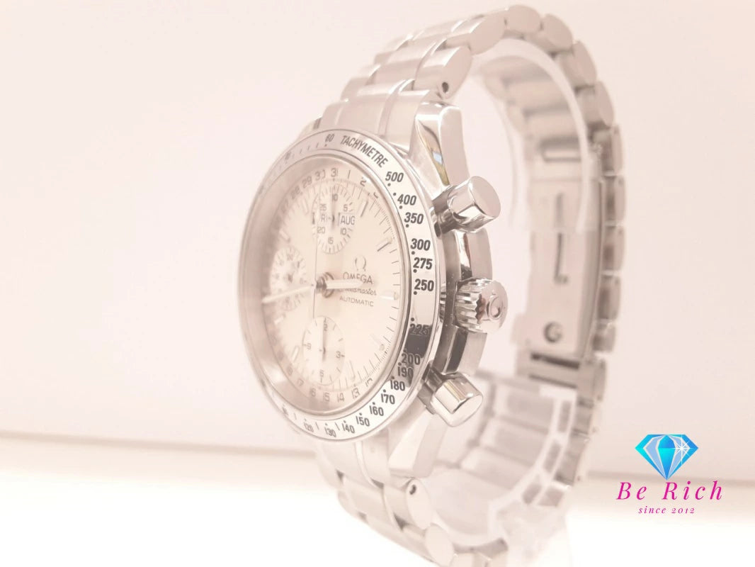 OH 仕上げ済 オメガ OMEGA スピードマスター デイデイト クロノグラフ 自動巻き メンズ 腕時計 3523.30 シルバー SS ブレス オートマ AT アナログ ウォッチ トリプル カレンダー Speedmaster 【中古】【送料無料】 bt3498