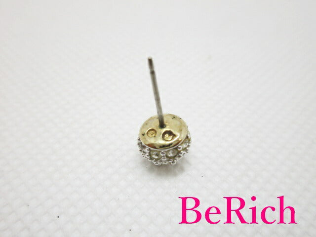 スワロフスキー SWAROVSKI パヴェ ボール スタッド ピアス (キャッチなし) クリア クリスタル シルバー ジュエリー アクセサリー 【中古】【送料無料】 ba1954