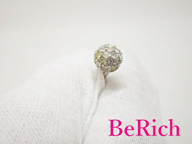 スワロフスキー SWAROVSKI パヴェ ボール スタッド ピアス (キャッチなし) クリア クリスタル シルバー ジュエリー アクセサリー 【中古】【送料無料】 ba1954