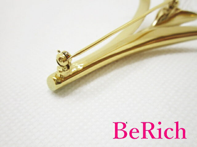 スワロフスキー SWAROVSKI 花 フラワー モチーフ ピン ブローチ クリア ゴールド クリスタル ガラス ジュエリー アクセサリー 【中古】【送料無料】 ba2098