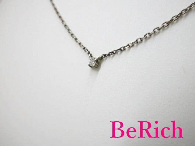 4℃ ヨンドシー ダイヤモンド 付 プチ ネックレス ペンダント シルバー SILVER メレ 宝石 ジュエリー アクセサリー 【中古】【送料無料】 ba2369