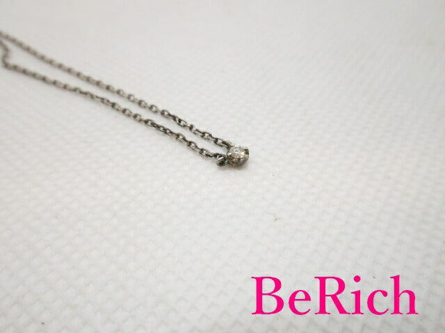 4℃ ヨンドシー ダイヤモンド 付 プチ ネックレス ペンダント シルバー SILVER メレ 宝石 ジュエリー アクセサリー 【中古】【送料無料】 ba2369
