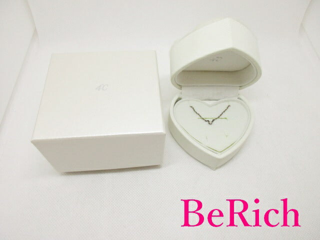 4℃ ヨンドシー ダイヤモンド 付 プチ ネックレス ペンダント シルバー SILVER メレ 宝石 ジュエリー アクセサリー 【中古】【送料無料】 ba2369