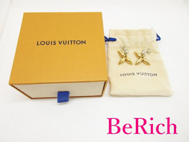 ルイ ヴィトン LOUIS VUITTON M00630 ブックル ドレイユ ルイゼット バンタン ピアス ゴールド シルバー メッキ ロゴ ジュエリー アクセサリー 【中古】【送料無料】 ba2391