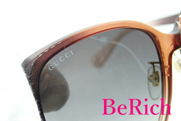 美品 グッチ サングラス GG0371SK レッドバイオレット 赤 紫 グレー プラスチック ほぼ 未使用品 GUCCI 【中古】【送料無料】bc1336