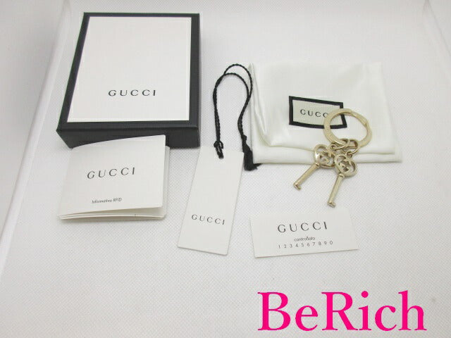 美品 グッチ GUCCI メタル キーリング キーホルダー 309778 ハート インターロッキングG 鍵 キー チャーム ゴールド ロゴ アキセサリー 小物 【中古】【送料無料】 bc1787