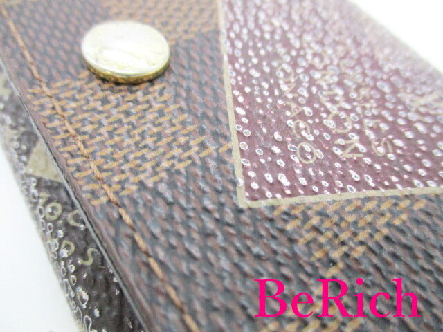 ルイ ヴィトン LOUIS VUITTON 4連 キーケース ラベルコレクション ダミエ ミュルティ クレ 4 N63082 エベヌ LV ロゴ キーホルダー アクセサリー 小物 【中古】【送料無料】 bc1872
