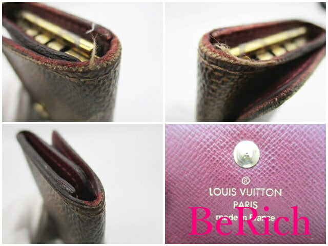ルイ ヴィトン LOUIS VUITTON 4連 キーケース ラベルコレクション ダミエ ミュルティ クレ 4 N63082 エベヌ LV ロゴ キーホルダー アクセサリー 小物 【中古】【送料無料】 bc1872