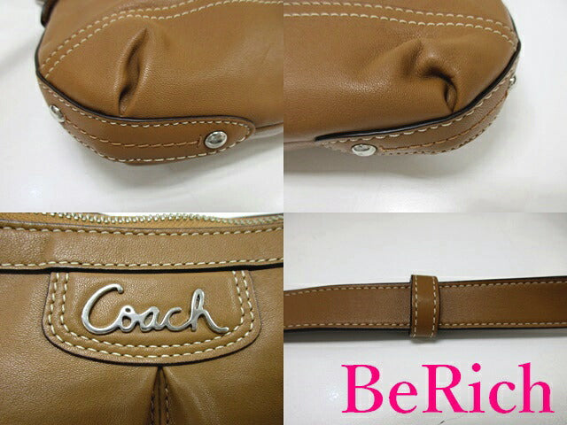 コーチ COACH 2way ショルダーバッグ F19729 パーカー レザー E/W ダッフル 茶 ブラウン ロゴ ハンドバッグ ワンショルダー 鞄 【中古】【送料無料】 bk6678