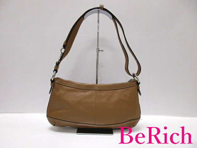 コーチ COACH 2way ショルダーバッグ F19729 パーカー レザー E/W ダッフル 茶 ブラウン ロゴ ハンドバッグ ワンショルダー 鞄 【中古】【送料無料】 bk6678