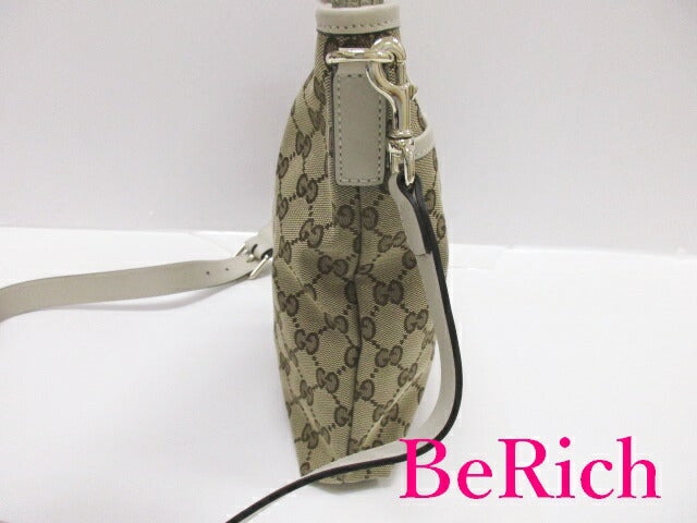 グッチ GUCCI ショルダーバッグ 388924 GG ベージュ ブラウン 茶 キャンバス レザー ロゴ 肩掛け 斜め掛け 鞄 【中古】【送料無料】 bk7227