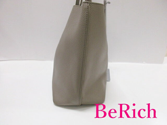トリーバーチ ハンドバッグ ロビンソン グレー レザートートバッグ TORY BURCH 【中古】【送料無料】 bk7291