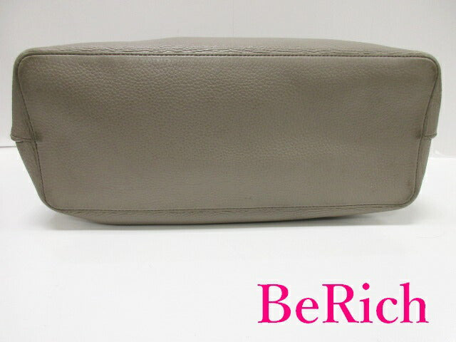 トリーバーチ ハンドバッグ ロビンソン グレー レザートートバッグ TORY BURCH 【中古】【送料無料】 bk7291