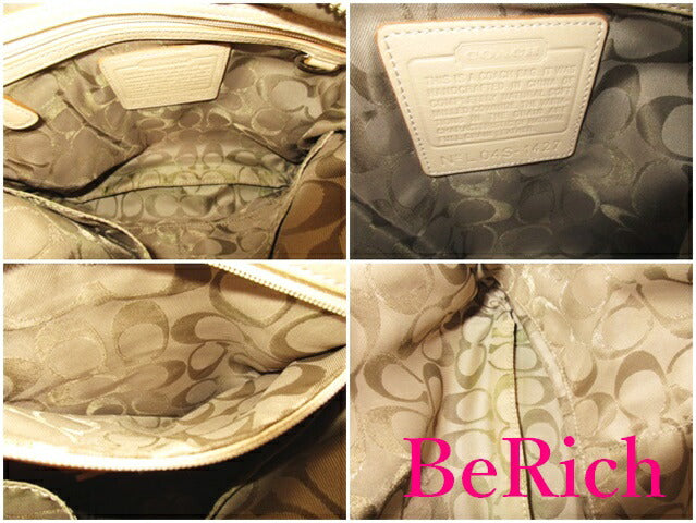 コーチ COACH ショルダーバッグ 1427 ベージュ グラブタン レザー ロゴ ハンドバッグ 肩掛け 斜め掛け 鞄 【中古】【送料無料】 bk7327