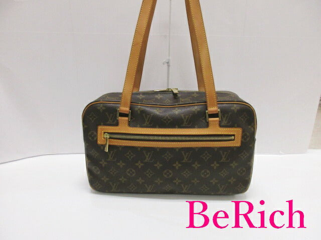 美品 ルイ ヴィトン LOUIS VUITTON ショルダーバッグ モノグラム シテ GM M51181 茶 ブラウン LV ロゴ PVC レザー ハンドバッグ 鞄 【中古】【送料無料】 bk7464