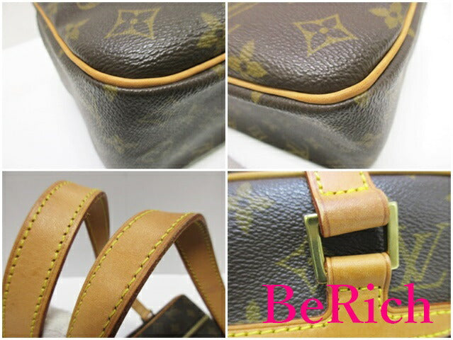 美品 ルイ ヴィトン LOUIS VUITTON ショルダーバッグ モノグラム シテ GM M51181 茶 ブラウン LV ロゴ PVC レザー ハンドバッグ 鞄 【中古】【送料無料】 bk7464