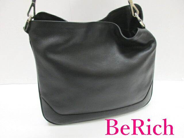 グッチ GUCCI 2way ハンドバッグ ショルダーバッグ 001.4095.002058 バンブー 黒 ブラック レザー ロゴ トートバッグ 鞄 【中古】【送料無料】 bk7673