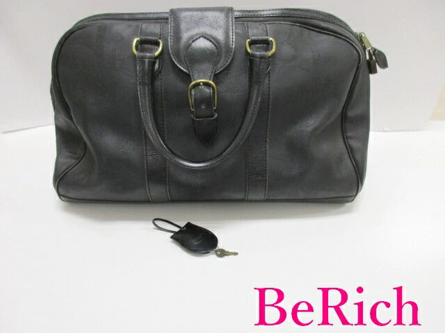 クリスチャン ディオール Christian Dior ボストンバッグ ハンドバッグ トロッター CD ロゴ ブラック 黒 ショルダーバッグ 鞄 【中古】【送料無料】 bk7691