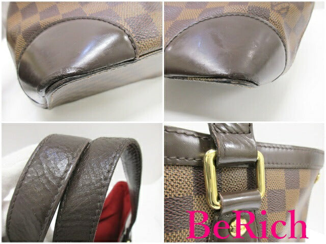ルイ ヴィトン LOUIS VUITTON トートバッグ ショルダーバッグ ダミエ ハムステッド PM N51205 エベヌ ブラウン 茶 PVC レザー ハンドバッグ 肩掛け バッグ 鞄 メンズ レディース 【中古】【送料無料】 bk7776