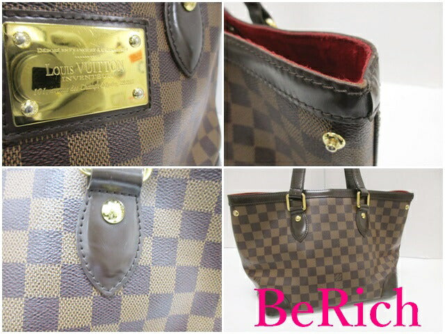 ルイ ヴィトン LOUIS VUITTON トートバッグ ショルダーバッグ ダミエ ハムステッド PM N51205 エベヌ ブラウン 茶 PVC レザー ハンドバッグ 肩掛け バッグ 鞄 メンズ レディース 【中古】【送料無料】 bk7776