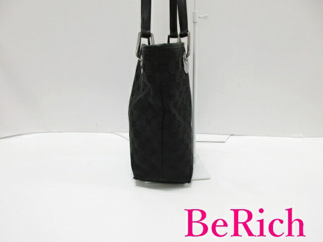 グッチ GUCCI トートバッグ ショルダーバッグ 120840 GG キャンバス レザー 黒 ブラック ハンドバッグ 肩掛け 鞄 【中古】【送料無料】 bk7887