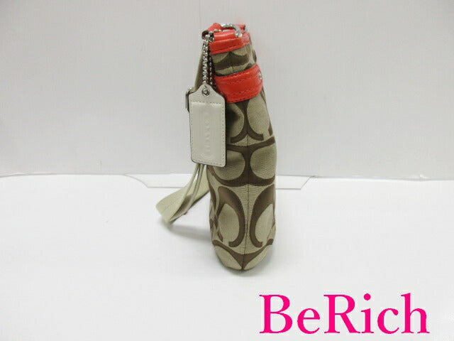 コーチ COACH ショルダーバッグ F24061 デイジー アウトライン シグネチャー カーキ オレンジ 橙 キャンバス レザー ロゴ 斜め掛け 肩掛け 鞄 【中古】【送料無料】 bk7913