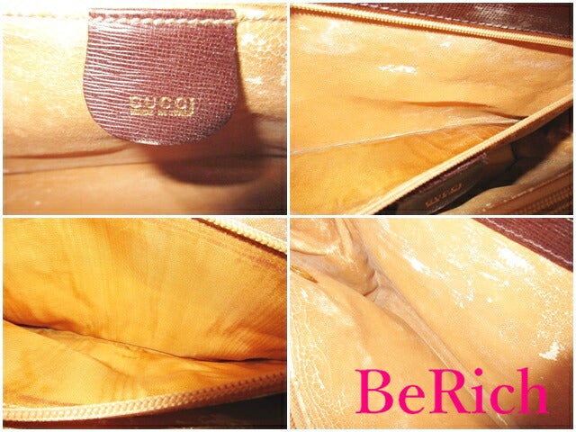 グッチ GUCCI ショルダーバッグ 001.2113.1677 ボルドー レザー ロゴ オールド ヴィンテージ 肩掛け 斜め掛け 鞄 【中古】【送料無料】 bk7975