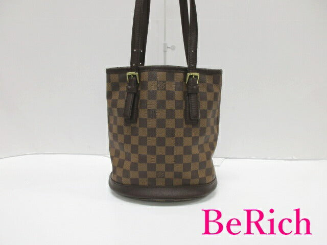 ルイ ヴィトン LOUIS VUITTON トートバッグ マレ N42240 ダミエ エベヌ ブラウン 茶 PVC レザー ロゴ バケット バケツ型 ショルダーバッグ ハンドバッグ 肩掛け 鞄 【中古】【送料無料】 bk8089