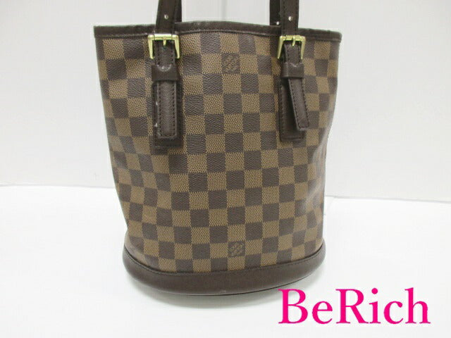 ルイ ヴィトン LOUIS VUITTON トートバッグ マレ N42240 ダミエ エベヌ ブラウン 茶 PVC レザー ロゴ バケット バケツ型 ショルダーバッグ ハンドバッグ 肩掛け 鞄 【中古】【送料無料】 bk8089