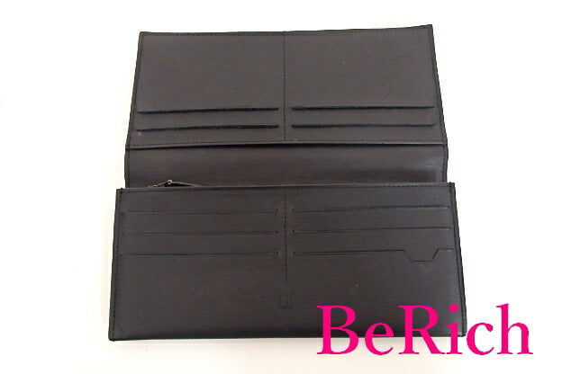 ダンヒル dunhill サイドカー メンズ 二つ折り 長財布 P215 黒 ブラック レザー ロゴ 二つ折り財布 ロング ウォレット 【中古】【送料無料】 bs2416
