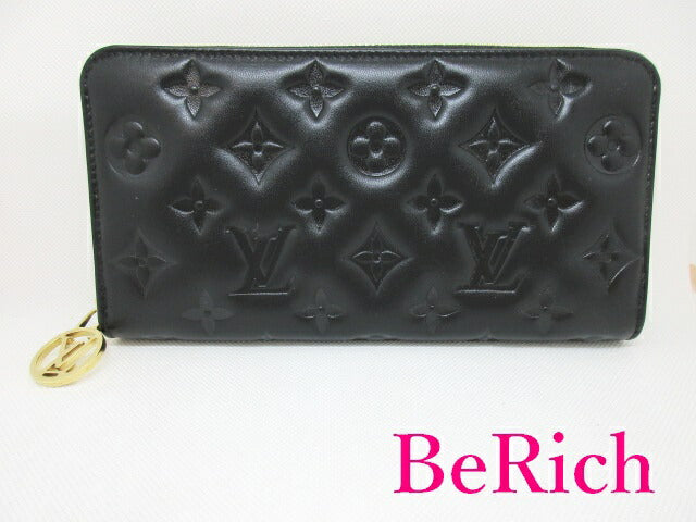 新品 未使用品 ルイ ヴィトン LOUIS VUITTON モノグラム エンボス ラムレザー ジッピー ウォレット M81510 ノワール 黒 LV ロゴ ラウンドファスナー 二つ折り財布 ロング 美品 【中古】【送料無料】 bs3000