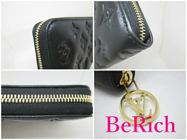 新品 未使用品 ルイ ヴィトン LOUIS VUITTON モノグラム エンボス ラムレザー ジッピー ウォレット M81510 ノワール 黒 LV ロゴ ラウンドファスナー 二つ折り財布 ロング 美品 【中古】【送料無料】 bs3000