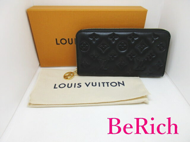 新品 未使用品 ルイ ヴィトン LOUIS VUITTON モノグラム エンボス ラムレザー ジッピー ウォレット M81510 ノワール 黒 LV ロゴ ラウンドファスナー 二つ折り財布 ロング 美品 【中古】【送料無料】 bs3000